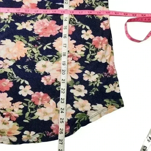 Lemon Tree Multicolored Striped Long Sleeves Floral Body Top Size L *See Descrip - Picture 11 of 14